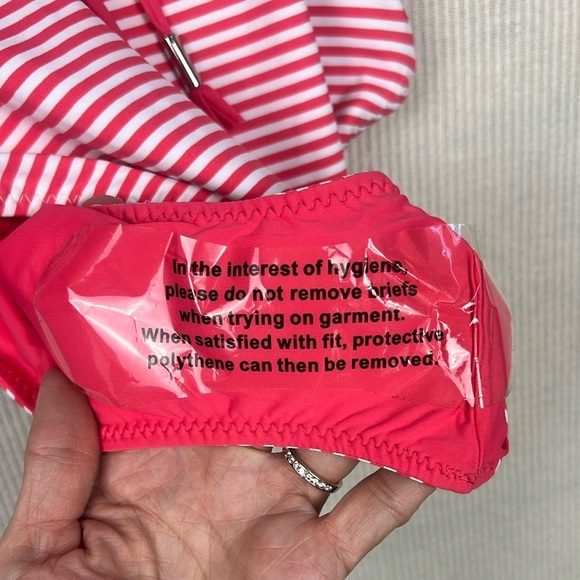 Tommy Bahama NWT Breaker Bay Reversible Lace Back Swimsuit Women’s Size 10 Coral - Picture 10 of 14